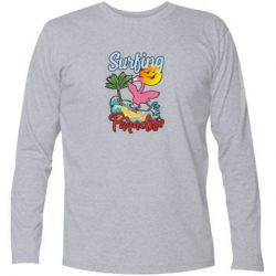 Футболка с длинным рукавом Surfing Paradise Flamingo - PrintSalon