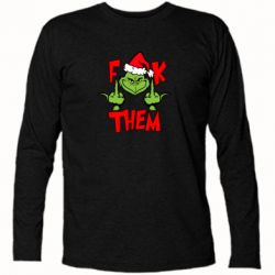Футболка с длинным рукавом The grinch f*ck them - PrintSalon