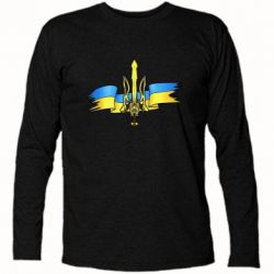 Футболка с длинным рукавом Украина трезубец - PrintSalon