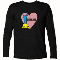 Футболка с длинным рукавом Ukraine in heart - PrintSalon
