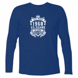 Футболка с длинным рукавом Ваш месяц, год рождения (на английском)