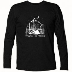 Футболка с длинным рукавом Wander more - PrintSalon