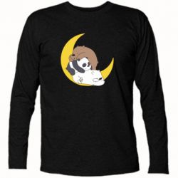 Футболка с длинным рукавом We bare bears sleep - PrintSalon