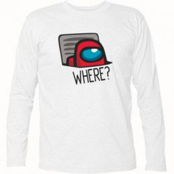Футболка с длинным рукавом Where? ( Among Us ) - PrintSalon