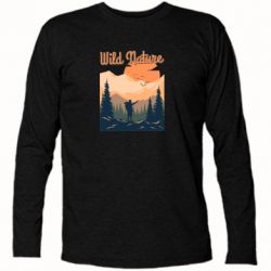 Футболка с длинным рукавом Wild nature - PrintSalon