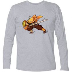 Футболка с длинным рукавом Zenitsu Demon Slayer - PrintSalon