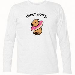 Футболка с длинным рукавом Donut Worry - PrintSalon