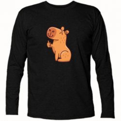 Футболка с длинным рукавом Капибара лайк - PrintSalon