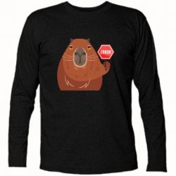 Футболка с длинным рукавом Капибара. Error - PrintSalon