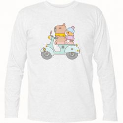 Футболка с длинным рукавом Капибара и Морская свинка - PrintSalon