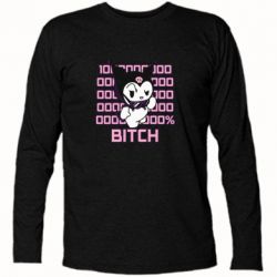 Футболка с длинным рукавом Kuromi bitch - PrintSalon