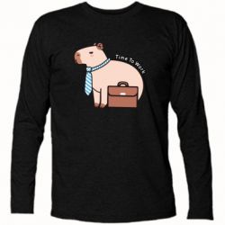 Футболка з довгим рукавом Time To Work - PrintSalon