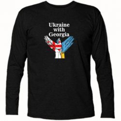 Футболка с длинным рукавом Украина с Грузией - PrintSalon