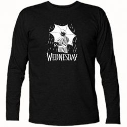 Футболка з довгим рукавом Венздей Вдамс и зонт - PrintSalon