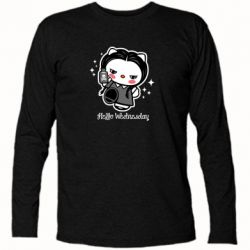 Футболка с длинным рукавом Wednesday Hello Kitty - PrintSalon