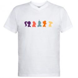 Мужская футболка  с V-образным вырезом Futurama - PrintSalon