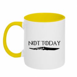 Чашка двухцветная 320ml Game of Thrones: not today - PrintSalon