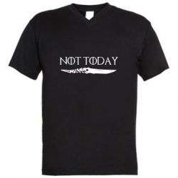 Мужская футболка  с V-образным вырезом Game of Thrones: not today - PrintSalon
