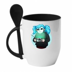 Чашка с ложкой Game Sally Face - PrintSalon