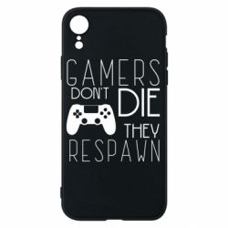 Чехол для iPhone XR Gamers dont die they respawn - PrintSalon