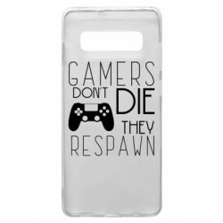 Чехол для Samsung S10+ Gamers dont die they respawn - PrintSalon