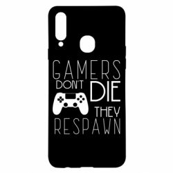 Чехол для Samsung A20s Gamers dont die they respawn - PrintSalon