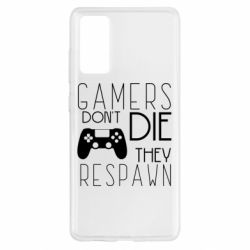 Чехол для Samsung S20 FE Gamers dont die they respawn - PrintSalon