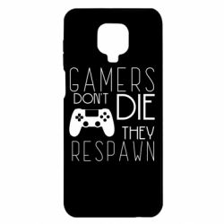 Чехол для Xiaomi Redmi Note 9S/9Pro/9Pro Max Gamers dont die they respawn - PrintSalon