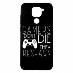 Чехол для Xiaomi Redmi Note 9/Redmi 10X Gamers dont die they respawn - PrintSalon