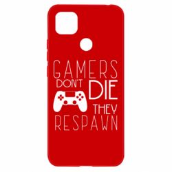 Чехол для Xiaomi Redmi 9c Gamers dont die they respawn - PrintSalon
