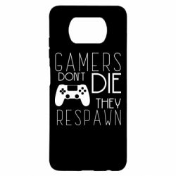 Чехол для Xiaomi Poco X3 Gamers dont die they respawn - PrintSalon