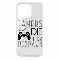 Чехол для iPhone 14 Pro Max Gamers dont die they respawn - PrintSalon