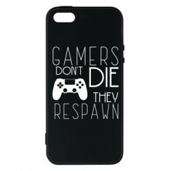Чехол для iPhone5/5S/SE Gamers dont die they respawn - PrintSalon