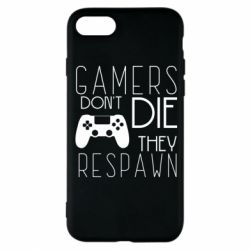 Чехол для iPhone 8 Gamers dont die they respawn - PrintSalon