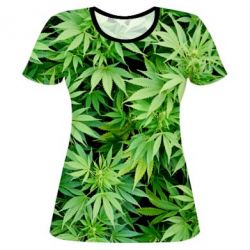 Женская футболка 3D Ganja-PrintSalon Женская футболка 3D Ganja