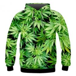 Чоловіче 3D худі Ganja - PrintSalon