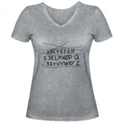 Жіноча футболка з V-подібним вирізом Garland - PrintSalon