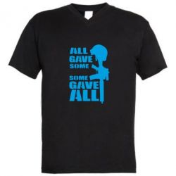 Мужская футболка  с V-образным вырезом Gave All - PrintSalon