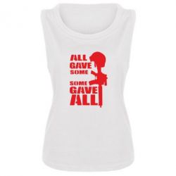 Женская майка Gave All - PrintSalon