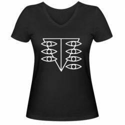 Жіноча футболка з V-подібним вирізом Genesis Evangelion Seele logo - PrintSalon