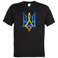 Мужская футболка  с V-образным вырезом Герб "Арт" - PrintSalon
