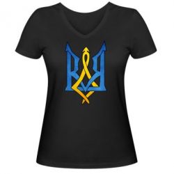 Женская футболка с V-образным вырезом Герб "Арт" - PrintSalon