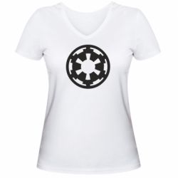 Женская футболка с V-образным вырезом Герб Империи - PrintSalon