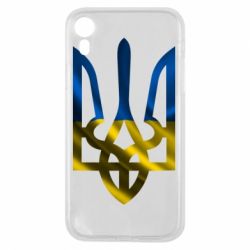 Чохол для iPhone XR Герб на фоні прапора - PrintSalon