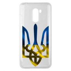 Чохол для Xiaomi Pocophone F1 Герб на фоні прапора - PrintSalon