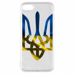 Чохол для iPhone SE 2020 Герб на фоні прапора - PrintSalon