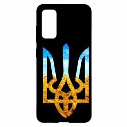 Чохол для Samsung S20 Герб на фоні прапора - PrintSalon