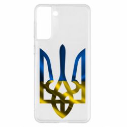 Чохол для Samsung S21+ Герб на фоні прапора - PrintSalon