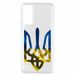 Чохол для Huawei P Smart 2021 Герб на фоні прапора - PrintSalon
