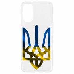 Чохол для Oppo Reno 4Герб на фоні прапора - PrintSalon